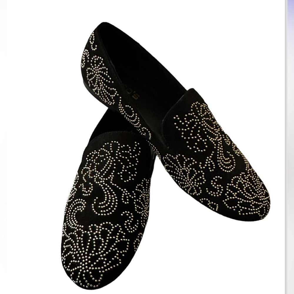 Chico’s Embellished Loafers, Black, size 9